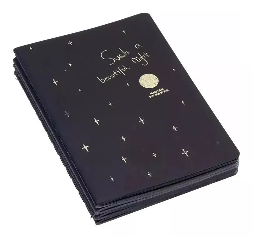 PACK X10 LIBRETAS HOJAS NEGRAS COSIDA KAWAII - 3