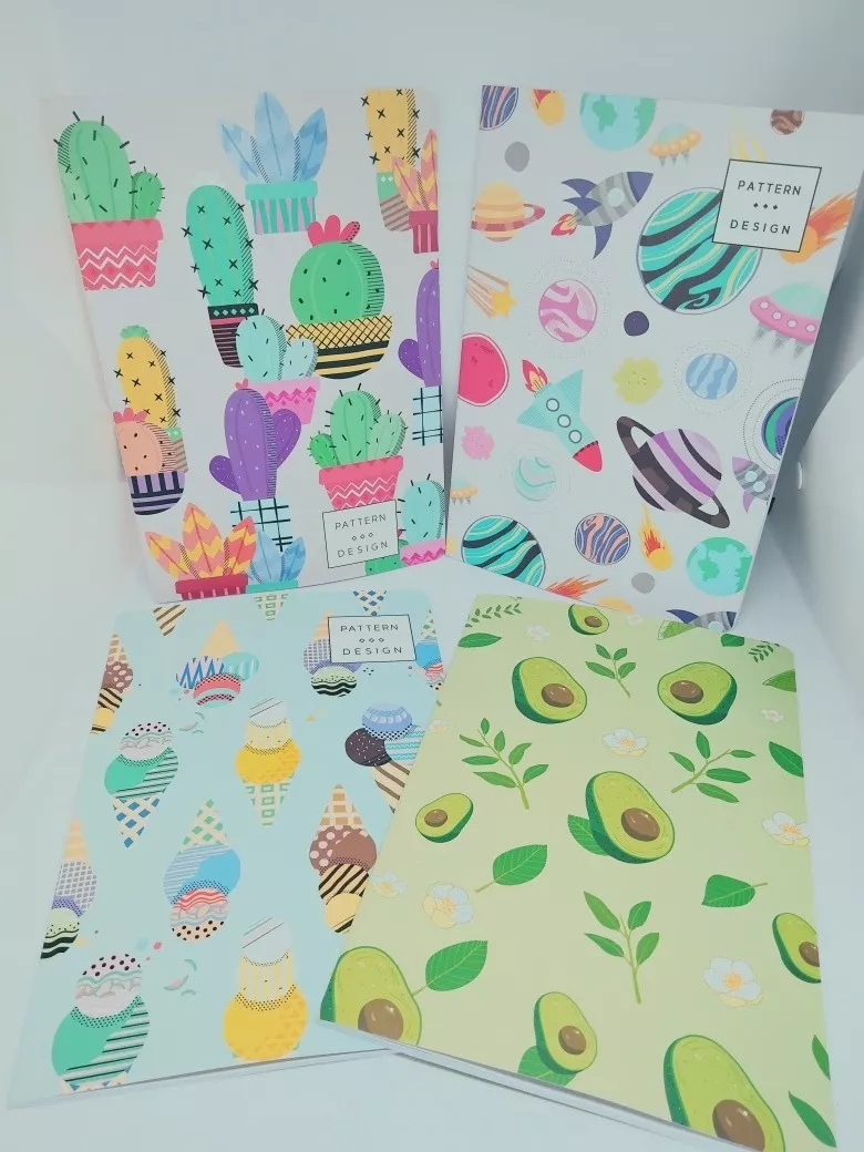 PACK DE 5 LIBRETAS COSIDAS LÍNEAS DISEÑOS KAWAII SURTIDAS - 3