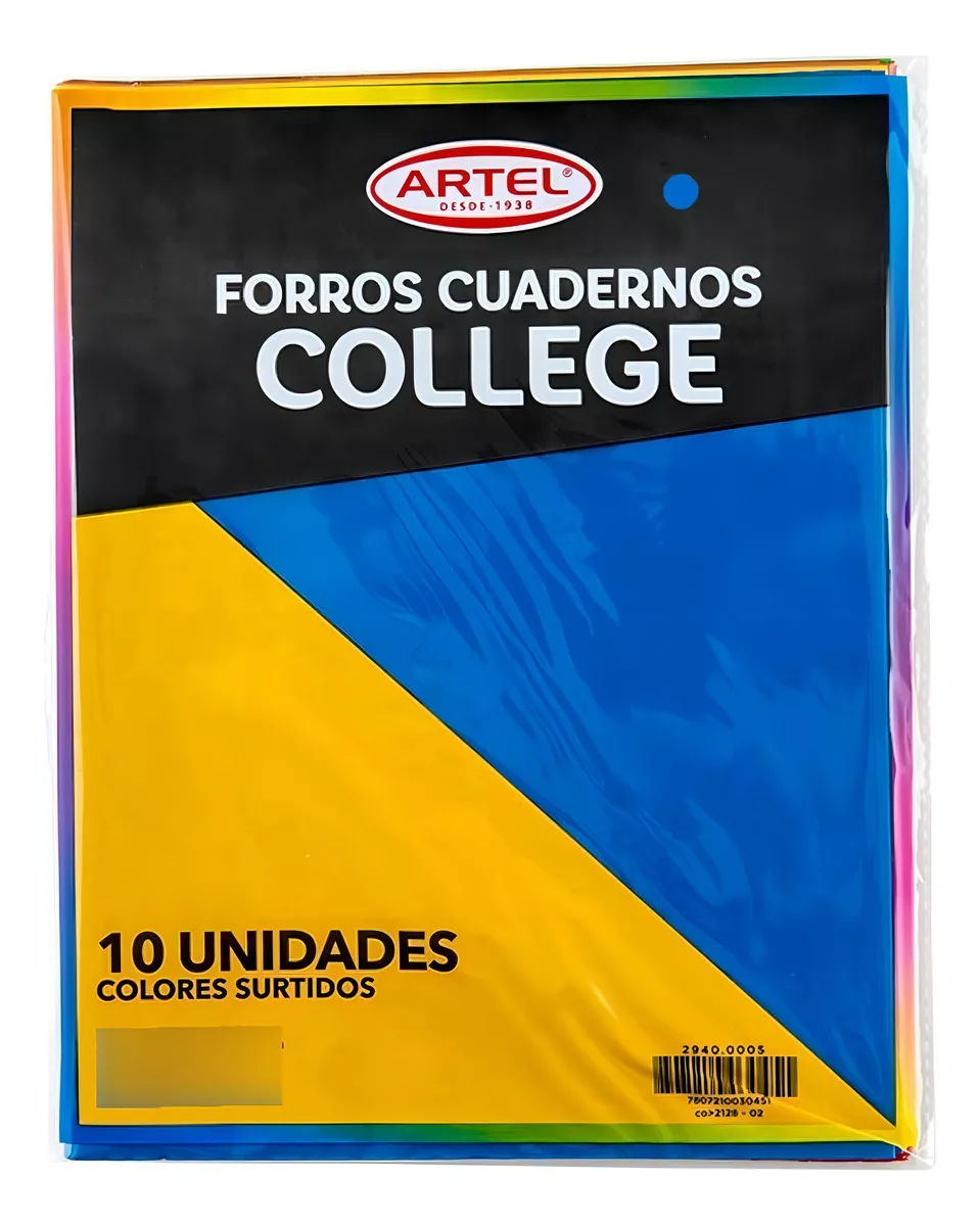 10 FORROS COLORES CUADERNO COLLAGE - 1
