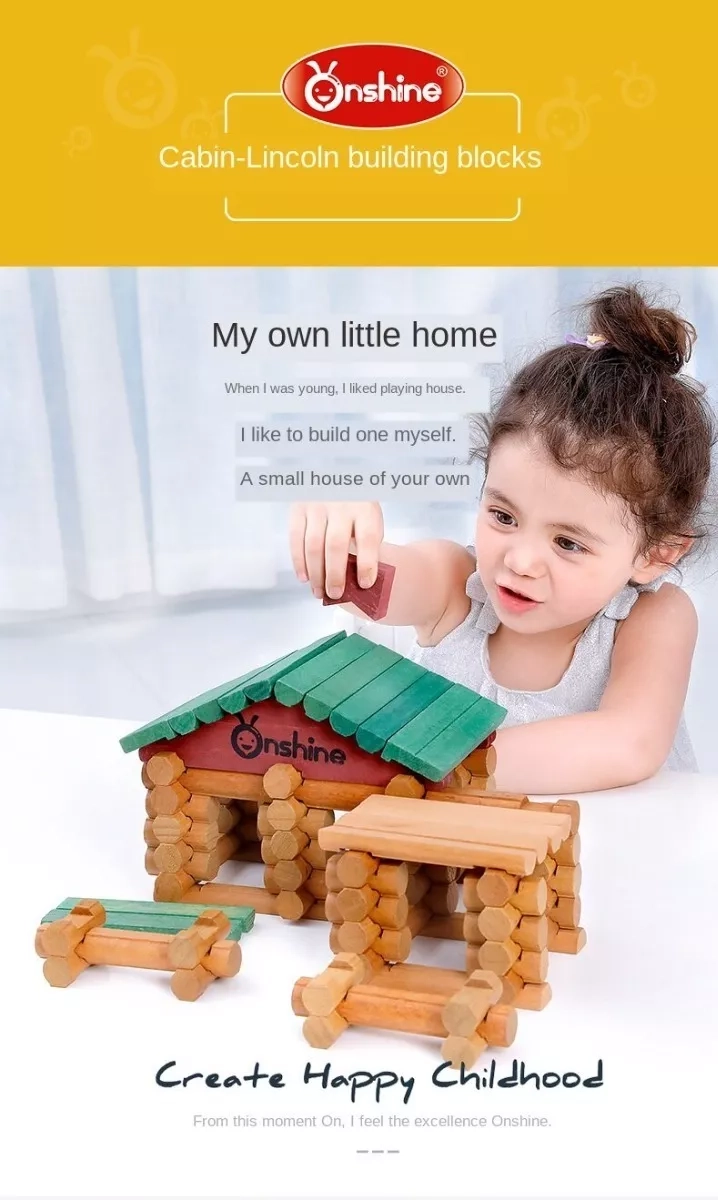 JUGUETE CONSTRUCCIÓN DE CASA DE MADERA PARA NIÑOS 90 PIEZAS - 2