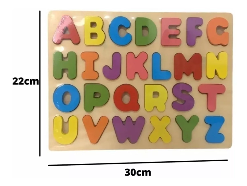 TABLA PUZZLE ENCAJE 3D ALFABETO ABECEDARIO EN MAYÚSCULAS - 1