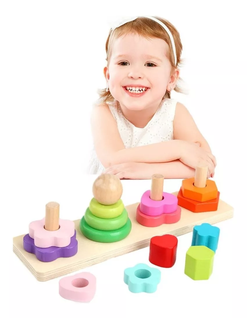 JUEGO ENCAJE NIÑOS NIÑAS 4 COLUMNAS - 2