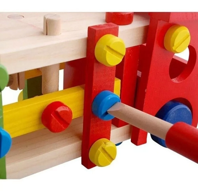 CAMION DE MADERA MULTIFUNCIONAL JUGUETES MONTESSORI NIÑOS - 3