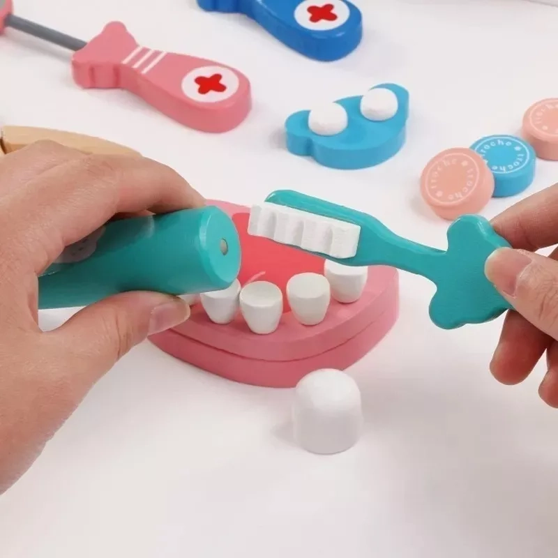 KIT JUEGO DOCTOR NIÑOS NIÑAS JUGUETE SIMULACIÓN DE MADERA - 2