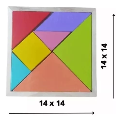 PACK X3 TANGRAM NEGRO JUEGO DIDÁCTICO EN MADERA - 3