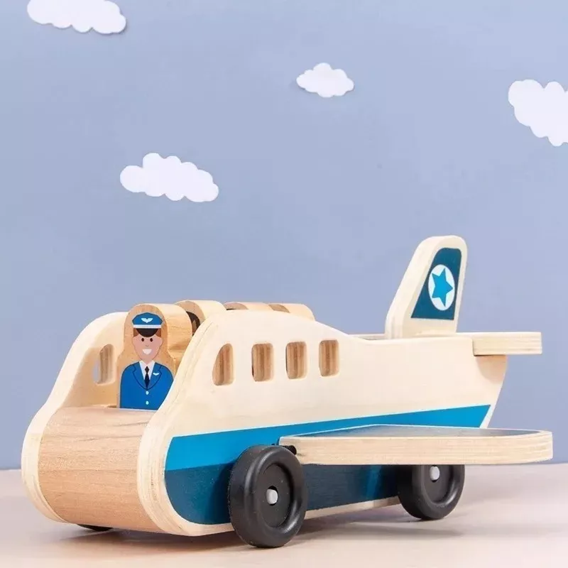 JUGUETE AVIÓN DE MADERA DIDÁCTICO PARA NIÑOS - 3