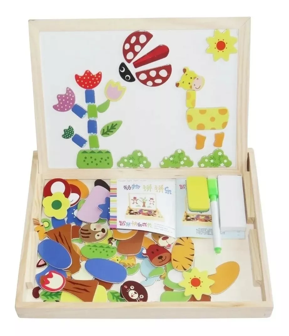 PIZARRA MULTIFUNCIONAL TIZA FIGURAS EDUCATIVAS MONTESSORI - 2