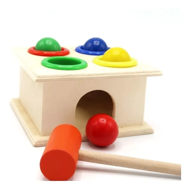JUGUETE MADERA DIDÁCTICO CAJA MARTILLO MONTESSORI ELUN STORE - 2