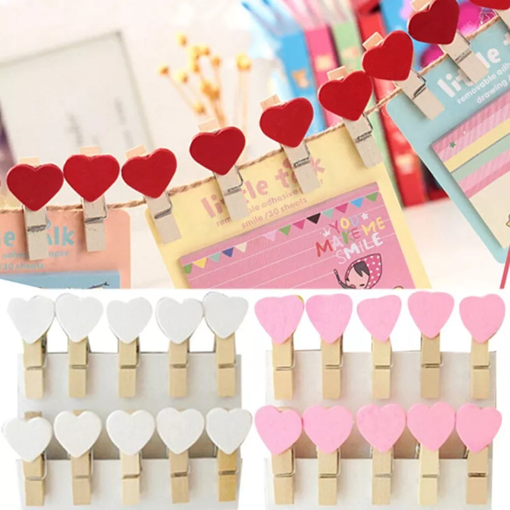 PACK 12 SET PINZAS PERRITOS MADERA DISEÑOS KAWAII PAPELERÍA - 1
