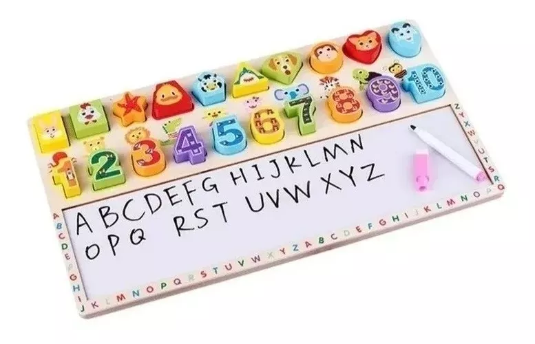 PIZARRA MAGNETICA NUMEROS Y FIGURAS GEOMETRICAS MONTESSORI - 1