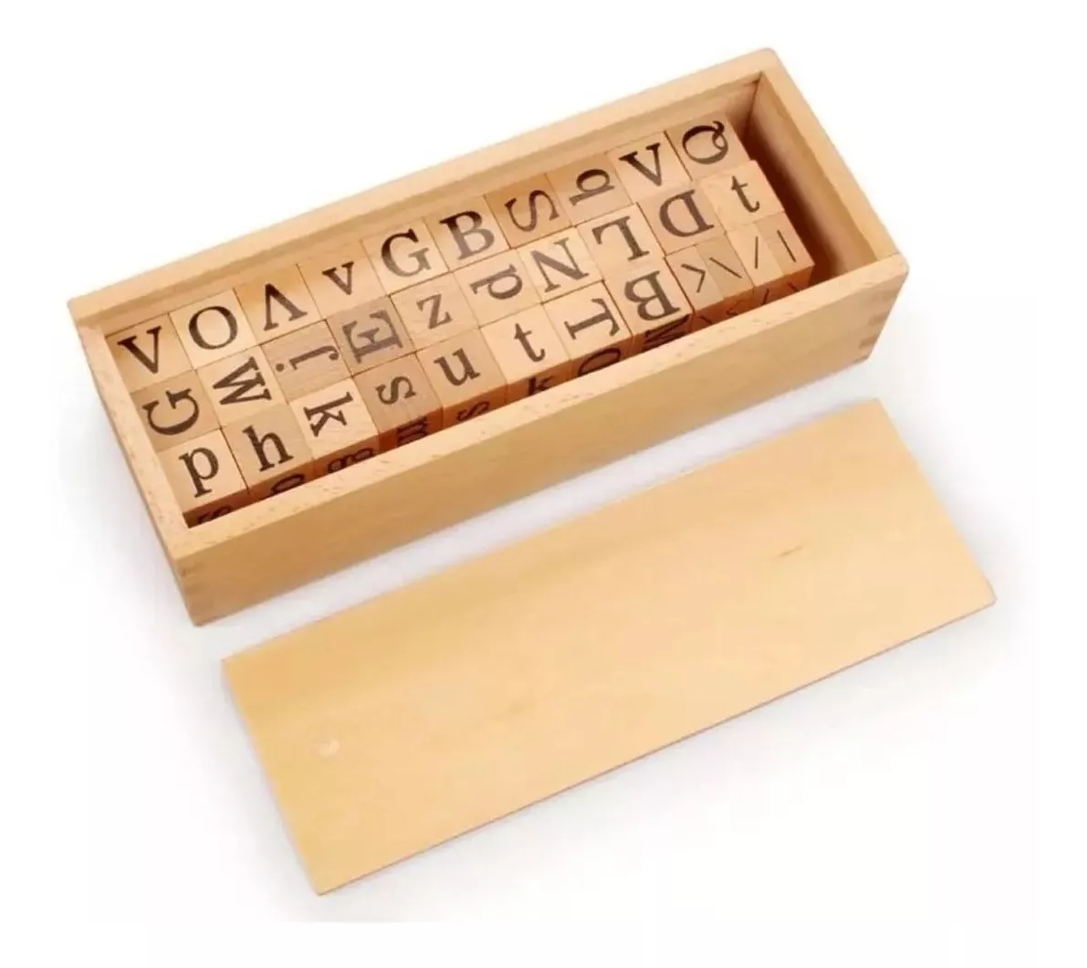 SET CUBOS ALFABETO DE MADERA MONTESSORI EDUCATIVO - 2