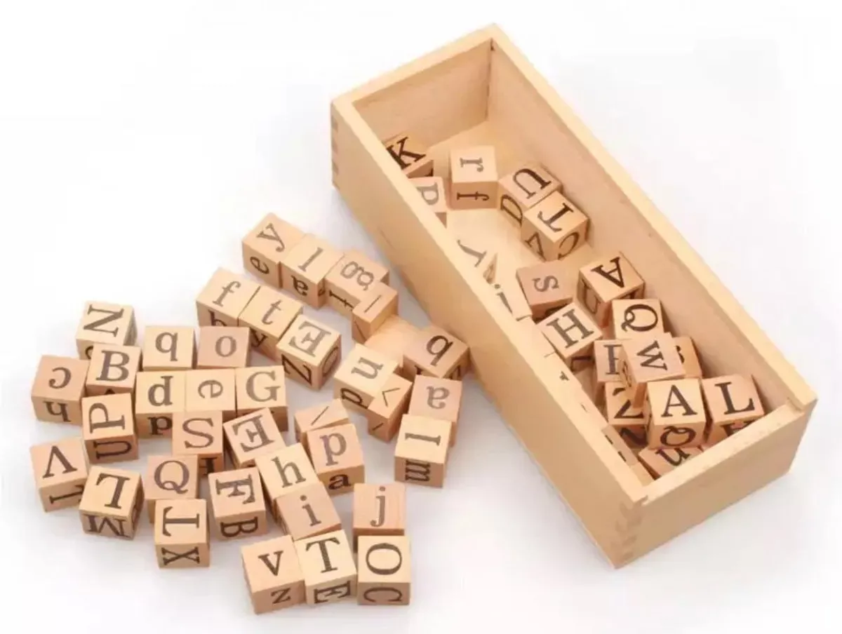 SET CUBOS ALFABETO DE MADERA MONTESSORI EDUCATIVO - 4