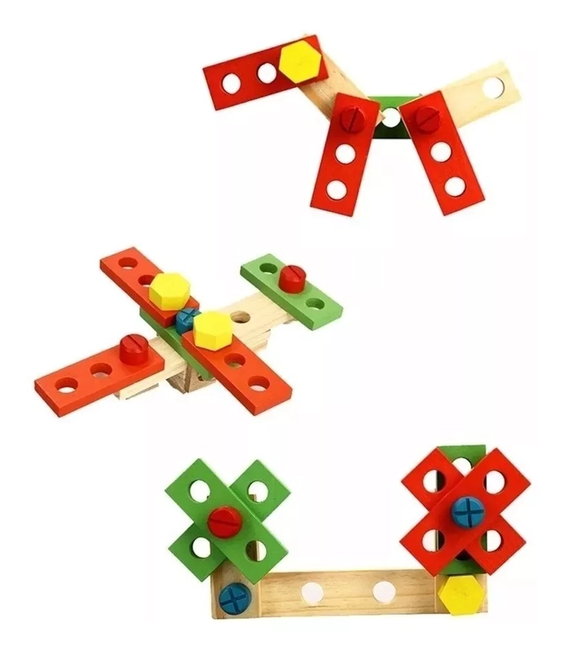CAJA DE HERRAMIENTAS MONTESSORI WOODS NEGRO DE MADERA ESTILO MONTESSORI DESARROLLO - 5