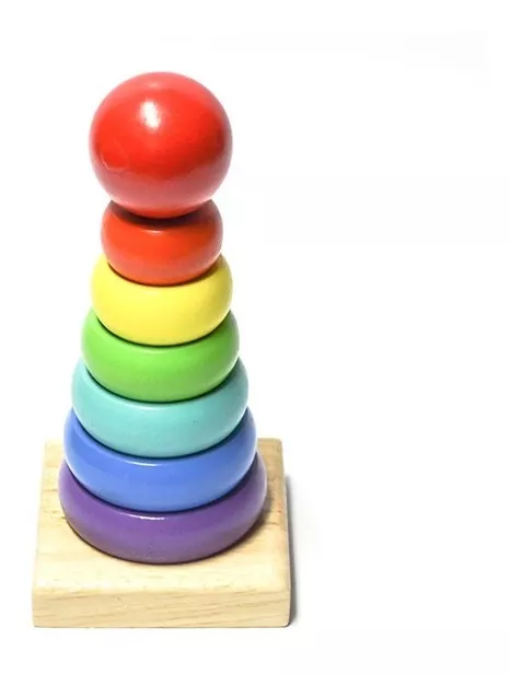 JUGUETE DE MADERA TORRE CHICA DE ENCAJE DIDACTICO ELUN STORE - 1