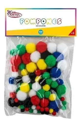 SET MANUALIDADES ARTEL POMPONES + LIMPIA PIPAS + OJOS LOCOS - 2