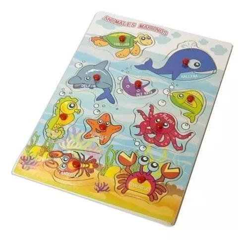 SET 5 PUZZLES ENCAJE MADERA JUGUETE INFANTIL MONTESSORI - 5