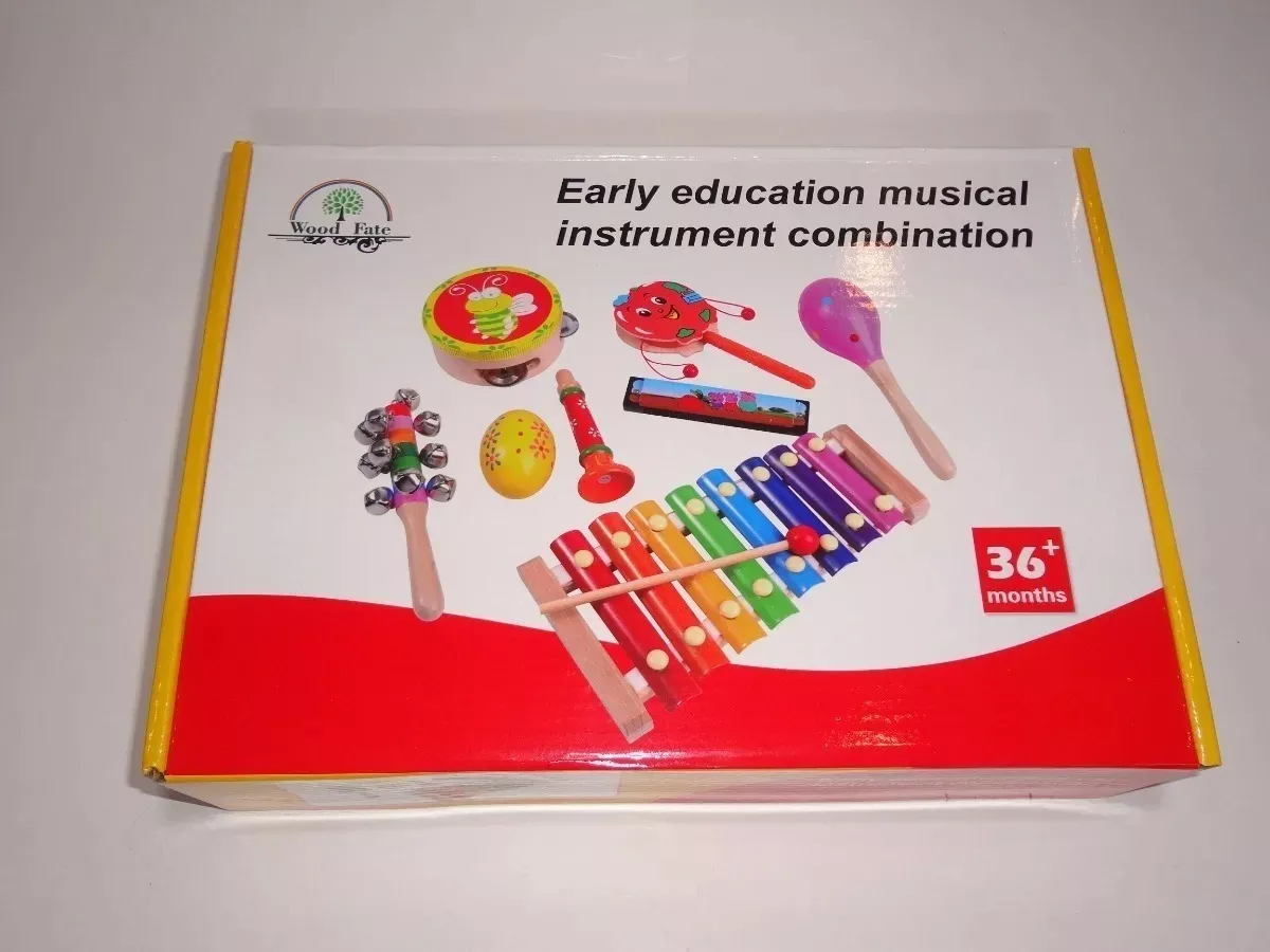 SET DE 8 INSTRUMENTOS MUSICALES PARA NIÑOS DE MADERA - 2