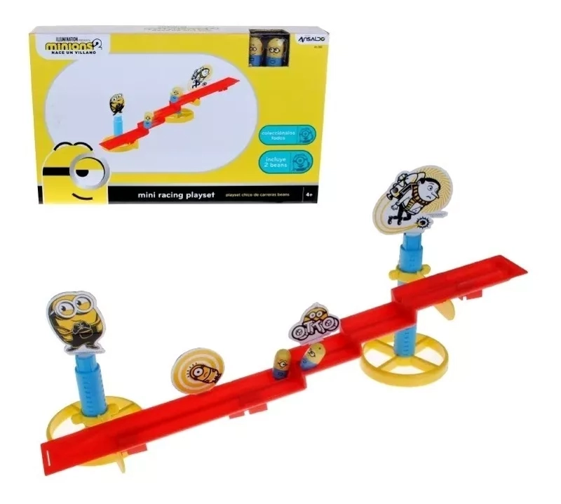 PLAYSET ANSALDO CHICO CARRERA BEANS MINIONS - PISTA PEQUEÑA MINIONS - 1