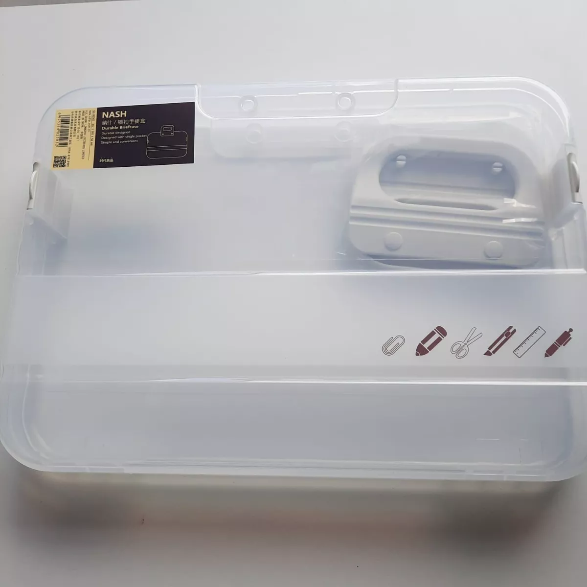PORTADOCUMENTOS CARPETA ORGANIZADOR CAJA TRANSPARENTE PLASTI - 1