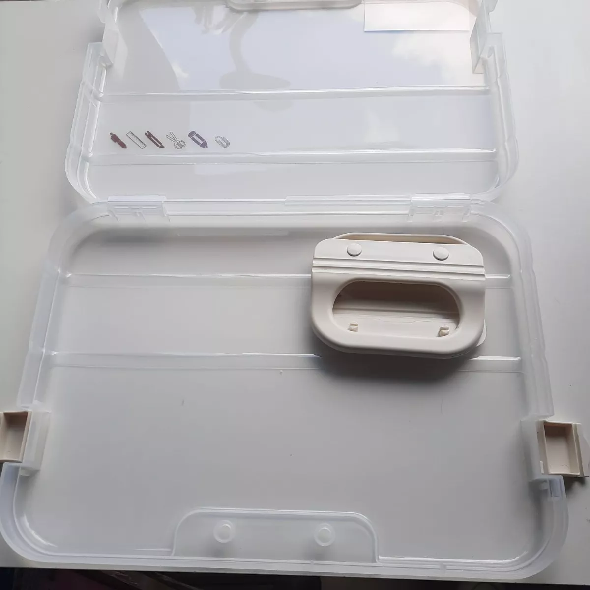 PORTADOCUMENTOS CARPETA ORGANIZADOR CAJA TRANSPARENTE PLASTI - 2