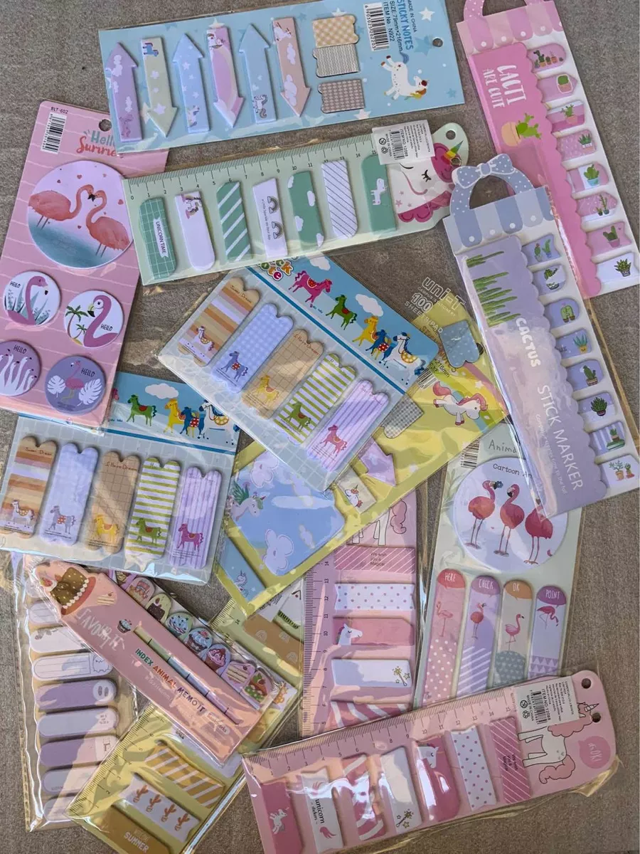 PACK 12 SET POS-IT DISEÑOS SURTIDOS PAPELERIA KAWAII - 4