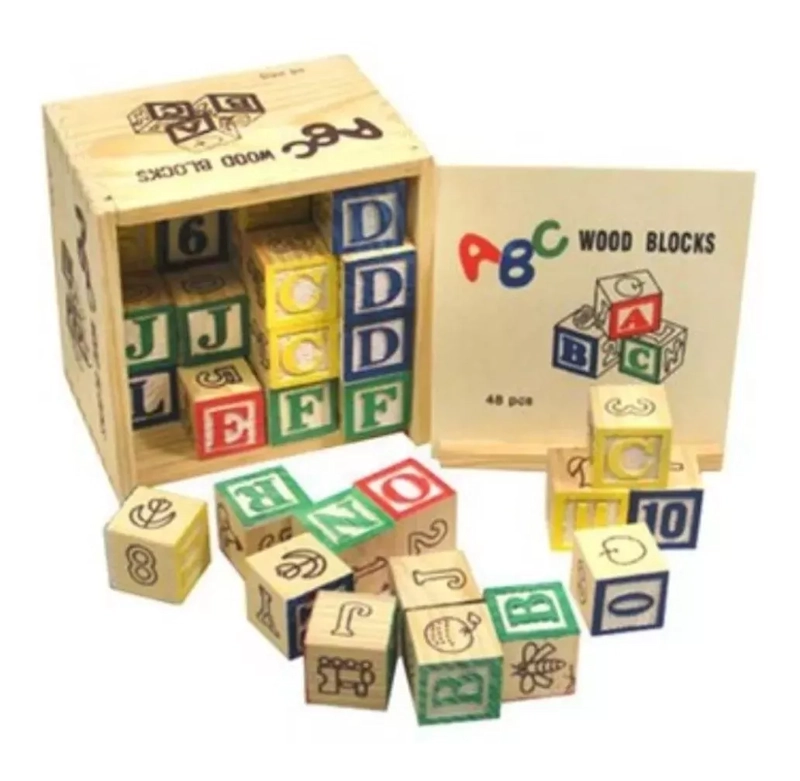 PACK ELEGOO 2 CUBO DE MADERA 48 PIEZAS JUGUETE MONTESSORI - 1