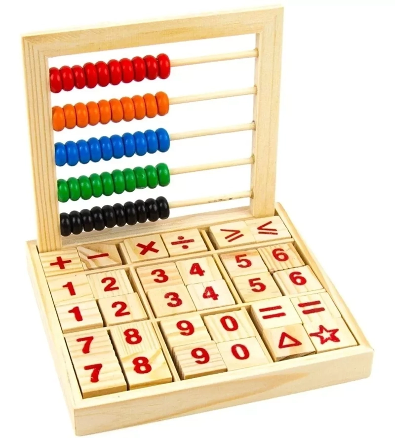 ABACO MULTICOLOR CON OPERACIONES MATEMÁTICAS DIDÁCTICO MADERA - 1