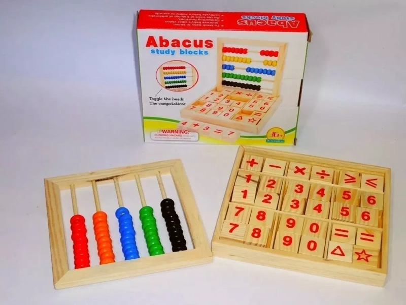 ABACO MULTICOLOR CON OPERACIONES MATEMÁTICAS DIDÁCTICO MADERA - 2