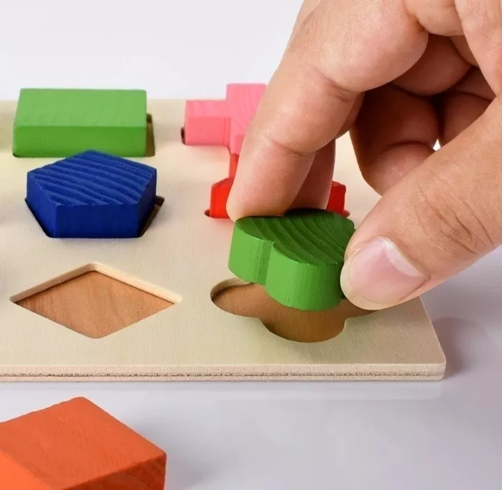 PACK 3 PUZZLE ENCAJE JUGUETE MADERA DIDÁCTICO MATEMÁTICAS - 4