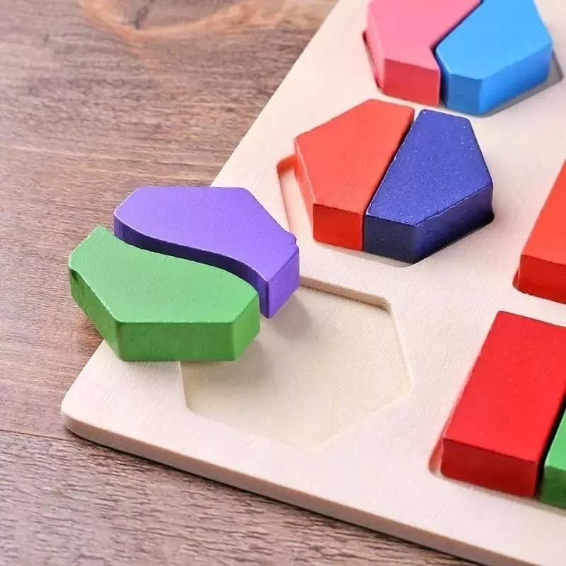 PACK 3 PUZZLE ENCAJE JUGUETE MADERA DIDÁCTICO MATEMÁTICAS - 5