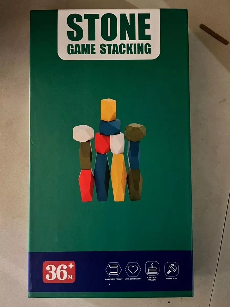JUEGO DE APILAMIENTO DE PIEDRA MULTICOLOR BLOQUES DE CONSTRUCCIÓN - 1