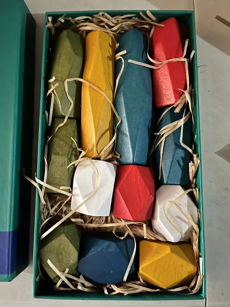 JUEGO DE APILAMIENTO DE PIEDRA MULTICOLOR BLOQUES DE CONSTRUCCIÓN - 2