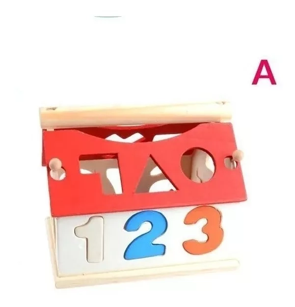 JUEGO MULTICOLOR CASA ENCAJE CHICA DE MADERA MOTRICIDAD NIÑOS DIDACTICO - 5
