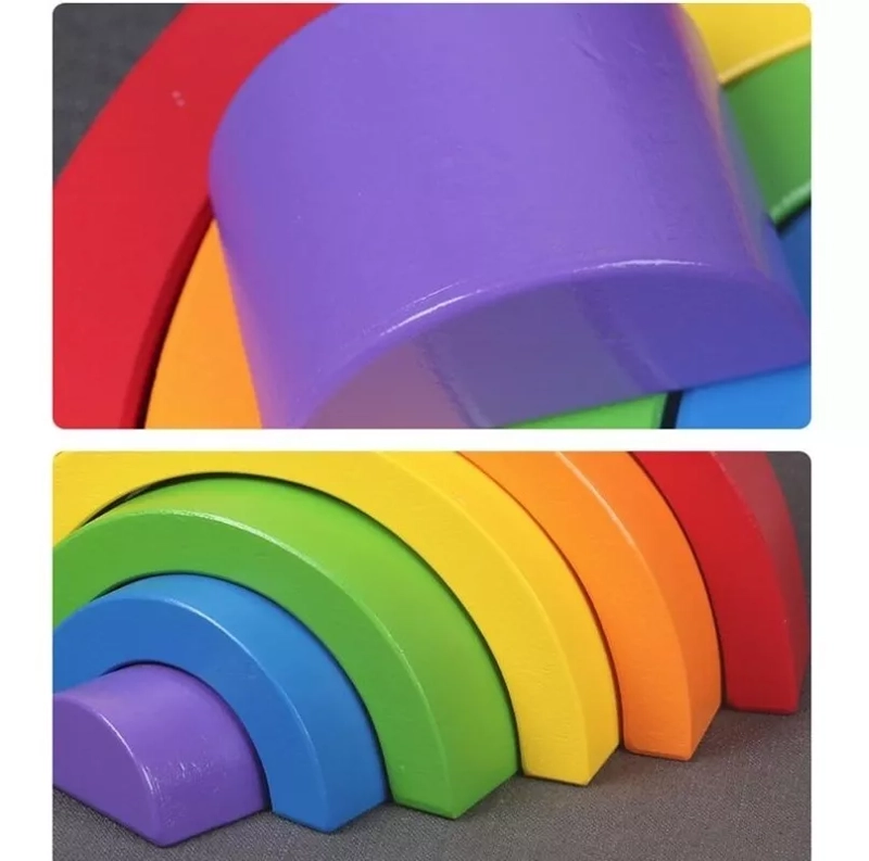 JUEGO MULTICOLOR ARCOIRIS MADERA MONTESSORI ELUN STORE - 3