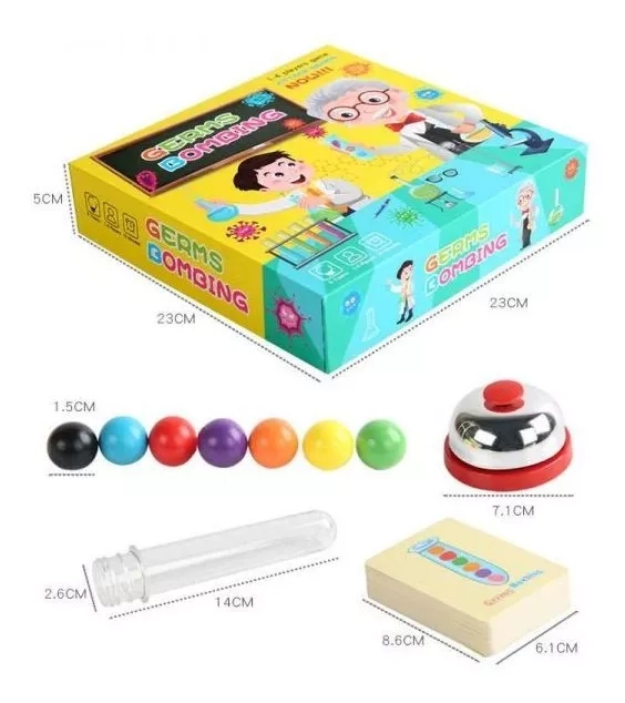 JUEGO FAMILIAR GERMS BOMBING RAPIDEZ COPIAR PATRONES - 4
