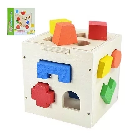 CUBO DIDÁCTICO MULTICOLOR ENCAJE FIGURAS GEOMÉTRICAS - 1