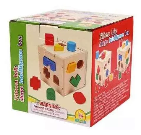 CUBO DIDÁCTICO MULTICOLOR ENCAJE FIGURAS GEOMÉTRICAS - 2