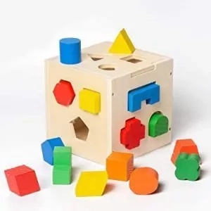 CUBO DIDÁCTICO MULTICOLOR ENCAJE FIGURAS GEOMÉTRICAS - 4
