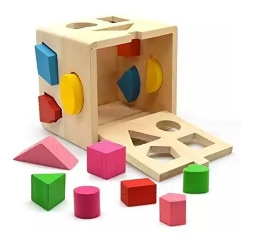 CUBO DIDÁCTICO MULTICOLOR ENCAJE FIGURAS GEOMÉTRICAS - 5