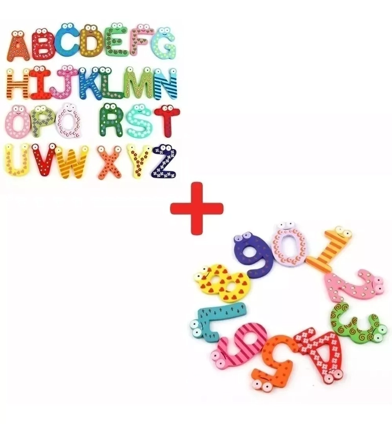 JUGUETE MULTICOLOR LETRAS ABECEDARIO + NÚMEROS MAGNÉTICOS MONTESSORI DIDÁCTICO - 4