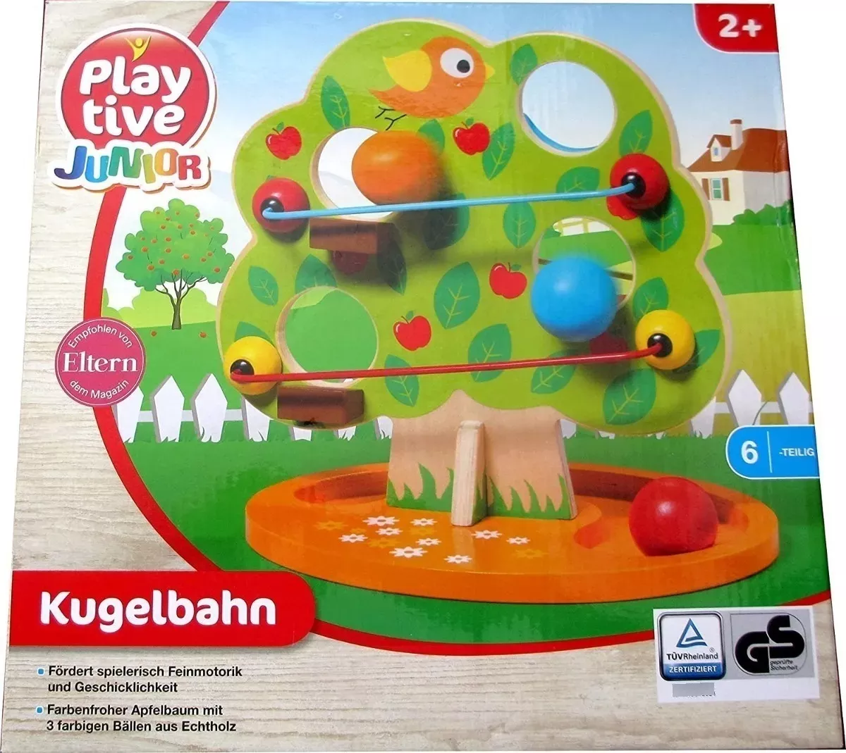 JUGUETE DIDÁCTICO DE MADERA PISTA DE ÁRBOL BOLAS MOTRICIDAD - 2