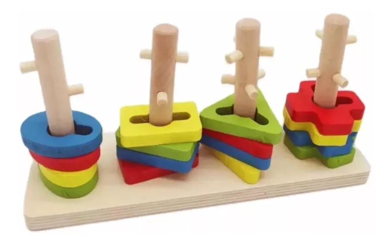 JUEGO DE DIFICULTAD DE ENCAJE MULTICOLOR 4 ESTACIONES - 3
