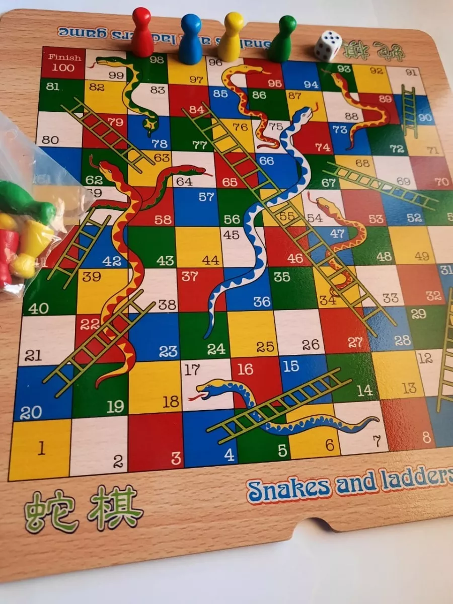 JUEGO DE MESA TABLERO 2 JUEGOS EN 1 (LUDO Y SERPIENTES) - 3