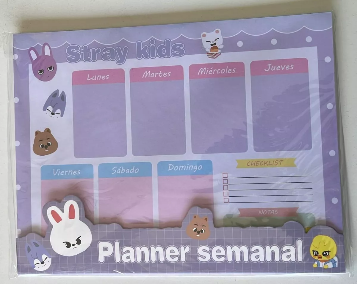 PLANNER SEMANAL K POP STRAY KIDS DISEÑOS KAWAII - 1