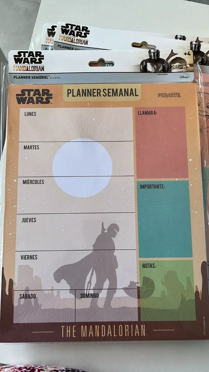 PLANNER SEMANAL THE MANDALORIAN 2 DISEÑOS STAR WARS PROARTE - 1