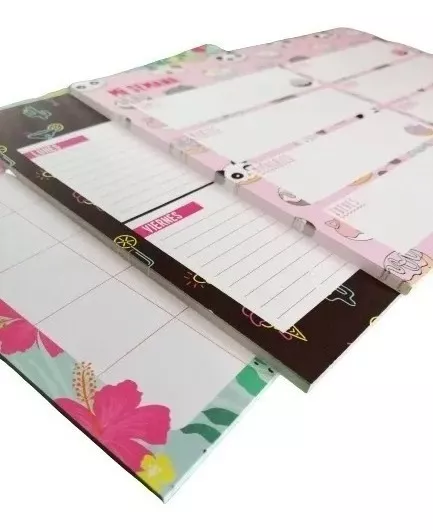 1 SET PLANNER SEMANAL 30 HOJAS PAPELERIA KAWAII - 3