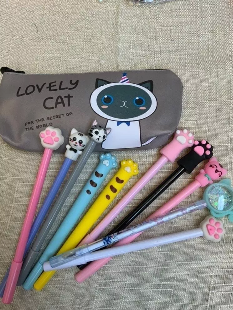 PACK GATITO ESTUCHE + 10 LÁPICES DISEÑOS GATITOS SURTIDOS - 1