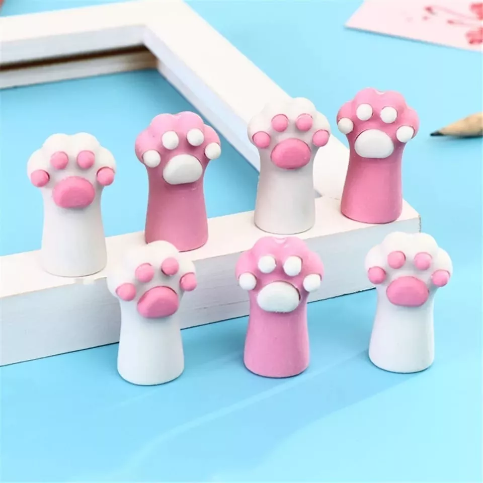 SET DE 6 GOMAS DISEÑO GARRITAS DE GATO (2 SET) - 3