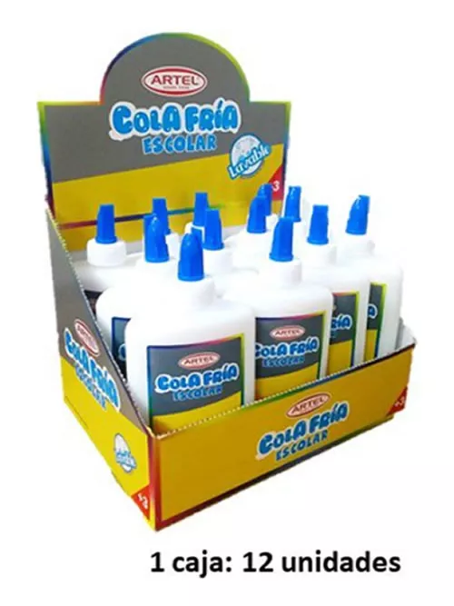 CAJA 12 COLA FRÍA ARTEL ESCOLAR 120 GRS C/U - 1