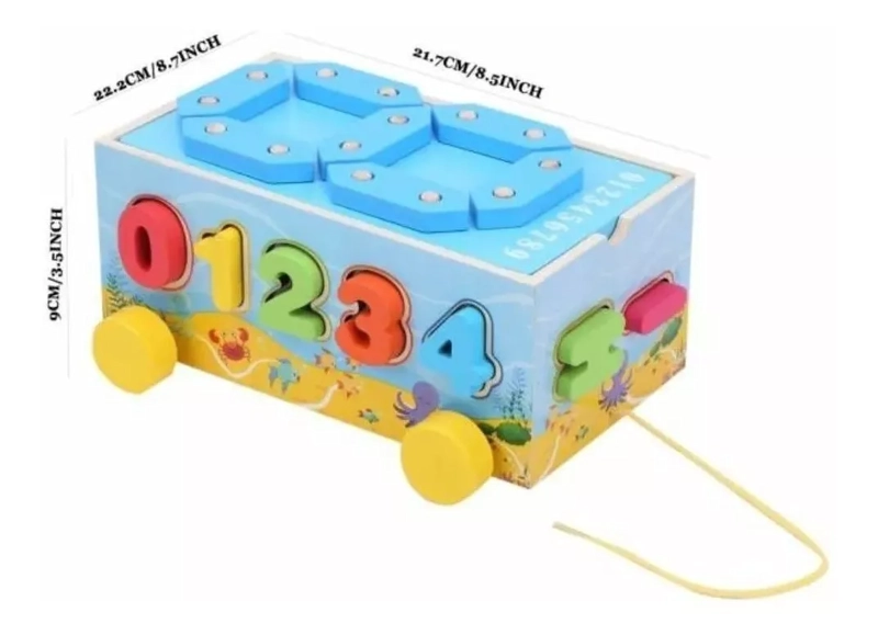 CARRO AUTO CAJA DE ARRASTRE CON BLOQUES DE ENCAJE FIGURAS - 2